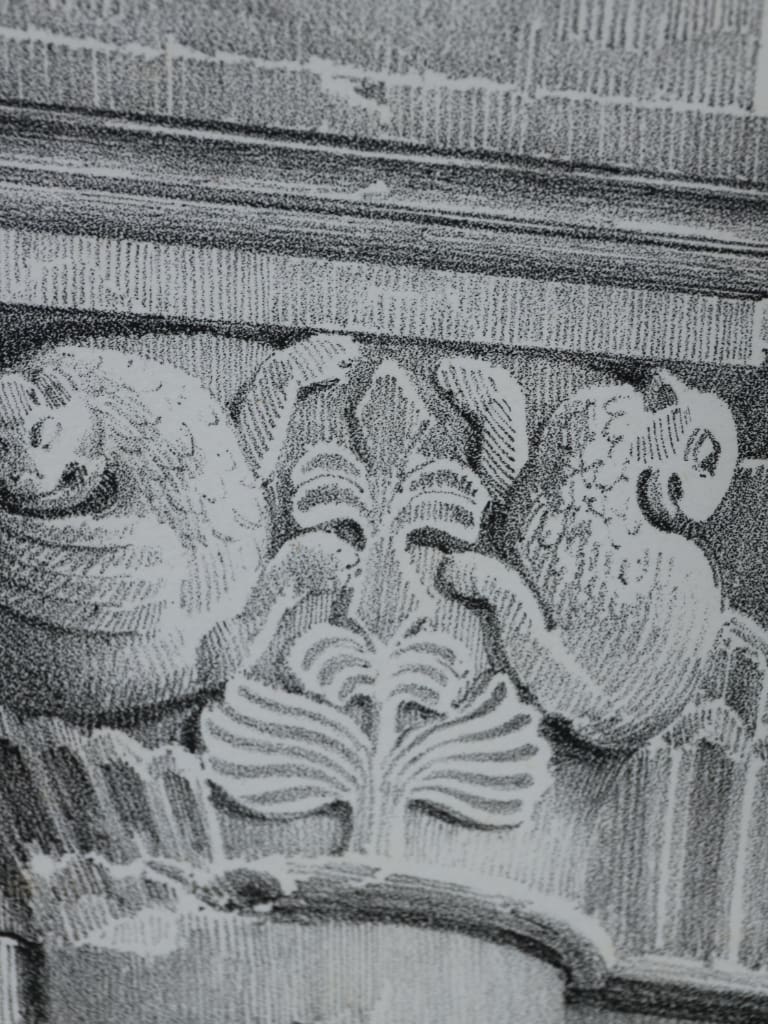 Architectural Lithograph Study: St. Hildebert, Gournay - Fragonard 1822 (Plate 108)