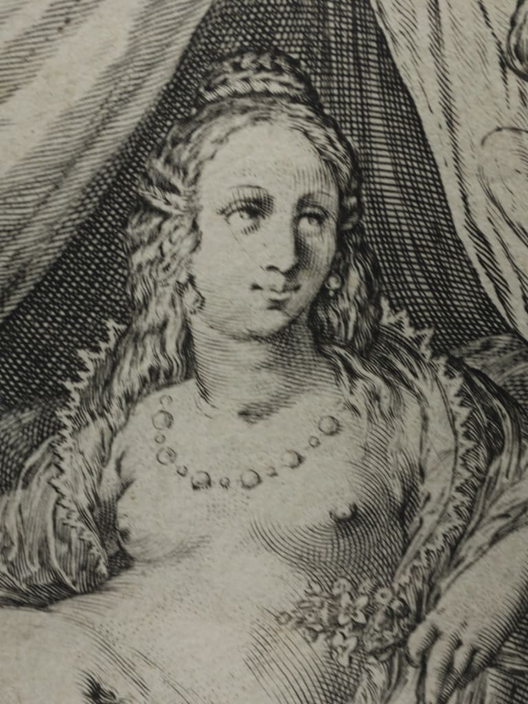 17th Century Mannerist Engraving: Venus & Cupid by Jan Saenredam (After Goltzius)