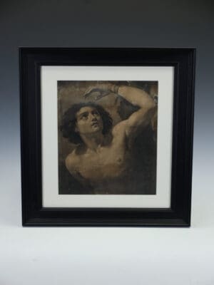 A Rare 17th Century Engraving: Saint Sebastian on "Chain-Laid" Paper