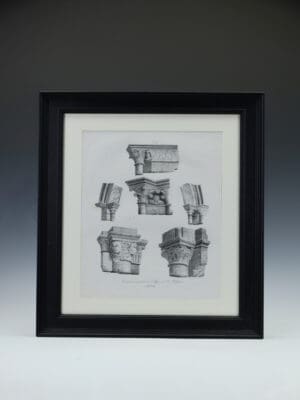 Architectural Lithograph Study: St. Hildebert, Gournay - Fragonard 1822 (Plate 108)